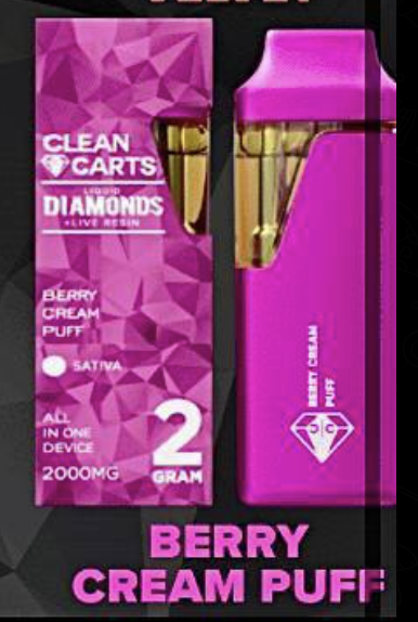 Berry Cream Puff Clean Carts Disposable