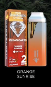 Clean carts Orange Sunrise 2g Disposable